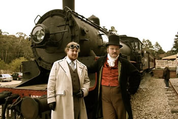 Homemade Steampunk costumes.